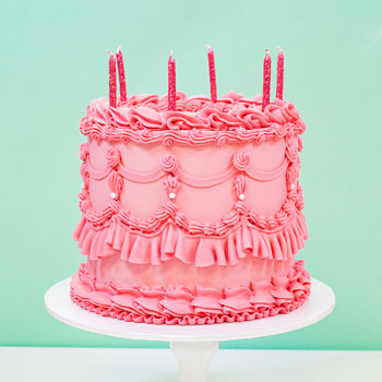 Vintage Piped Ruffles Cake 