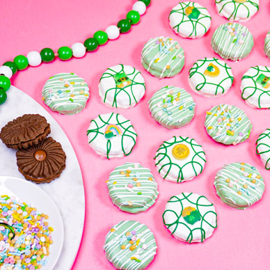 St. Patricks Day Chocolate Dipped Cookies 