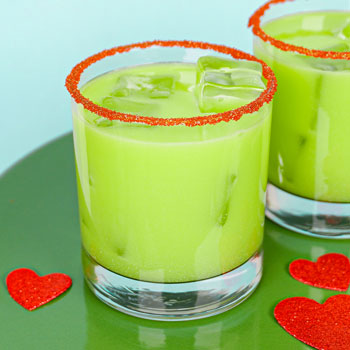 Grinch-Inspired Pineapple Upside-Down Drink
