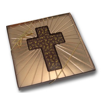 Chocolate Molded Cross with Designs