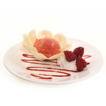 Raspberry Sorbet in Tuile Cup