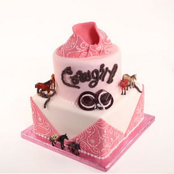 Pink Bandana Cowgirl Cake