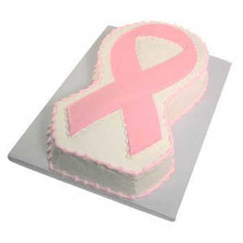 Awareness Ribbon Chocolate Molded Cake