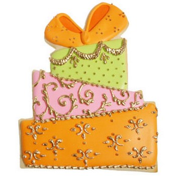 Gold Topsy Turvy Cake Cookie