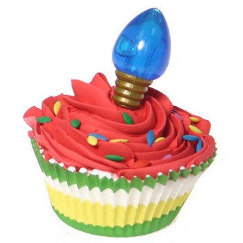 Christmas Light Bulb Cupcake