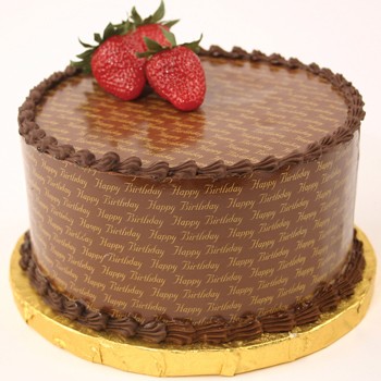 Chocolate Transfers Around a Cake
