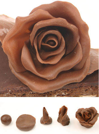 How to make MODELING CHOCOLATE ROSES 