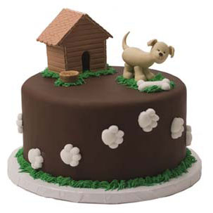 dog paw cake