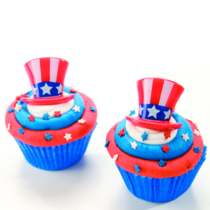 Uncle Sam Red White and Blue Cupcakes