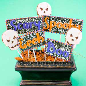 Spooky Skull Bouquet Country Kitchen SweetArt Cake 