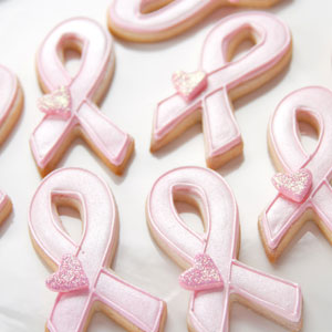 Pink Ribbon Cookies