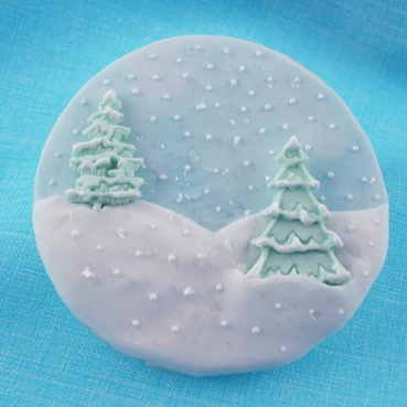 Winter Snow Scene Cookie