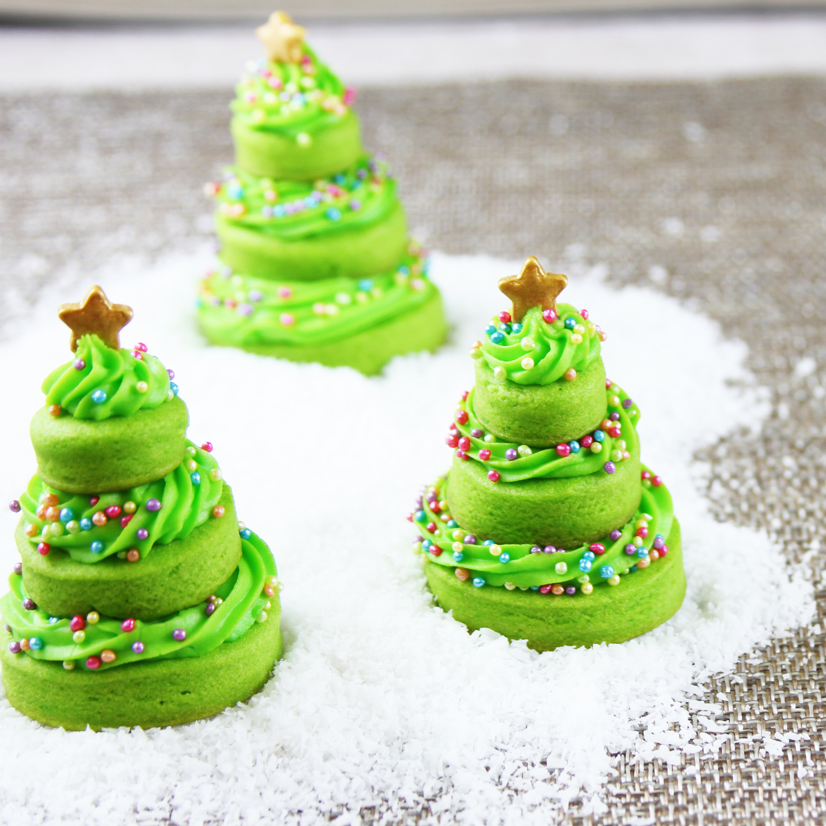 Stacked Sugar Cookie Christmas Trees