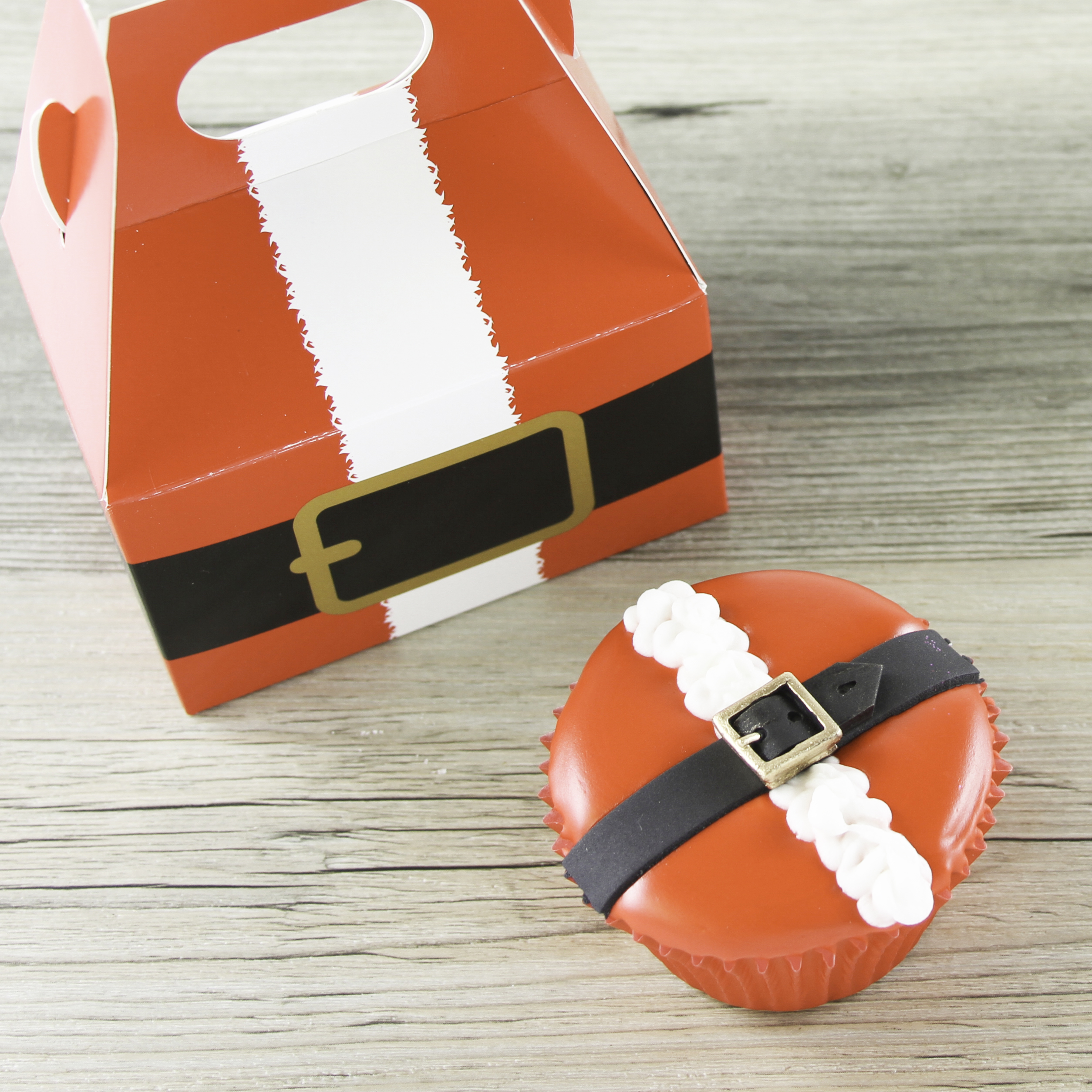 Santa Suit Decorated Cupcake