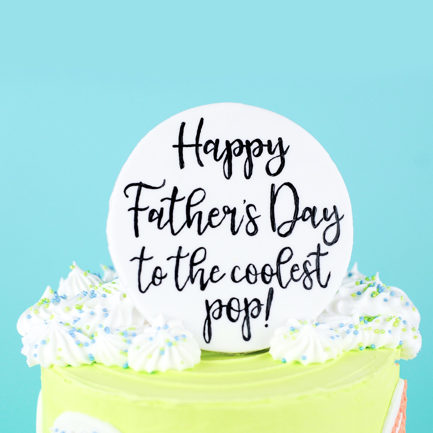 Popsicle Father's Day Cake "World's Best "Pop"