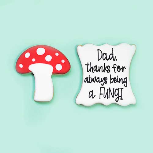 Fungi Pun Cookie for Father's Day