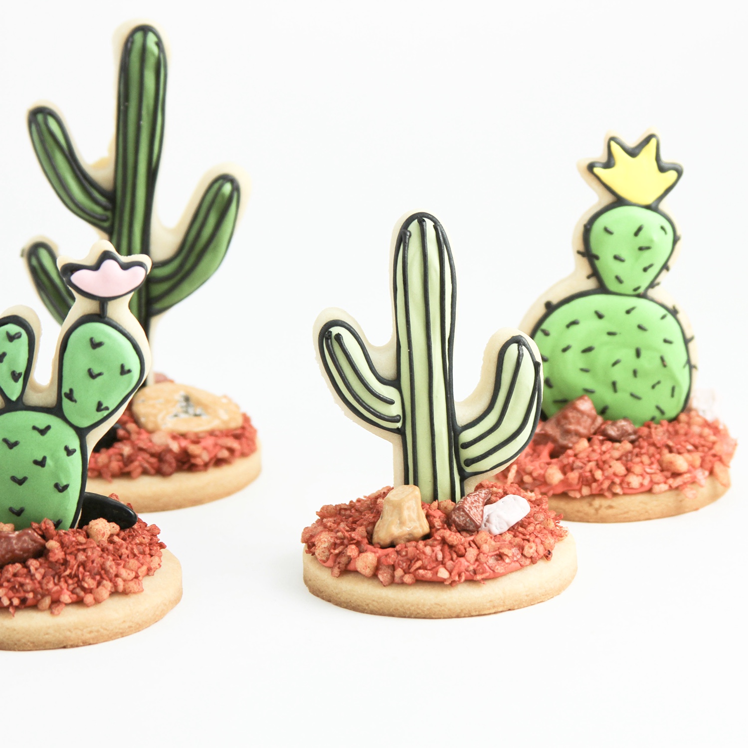 Cactus Cookie or Cupcake Stencil Set