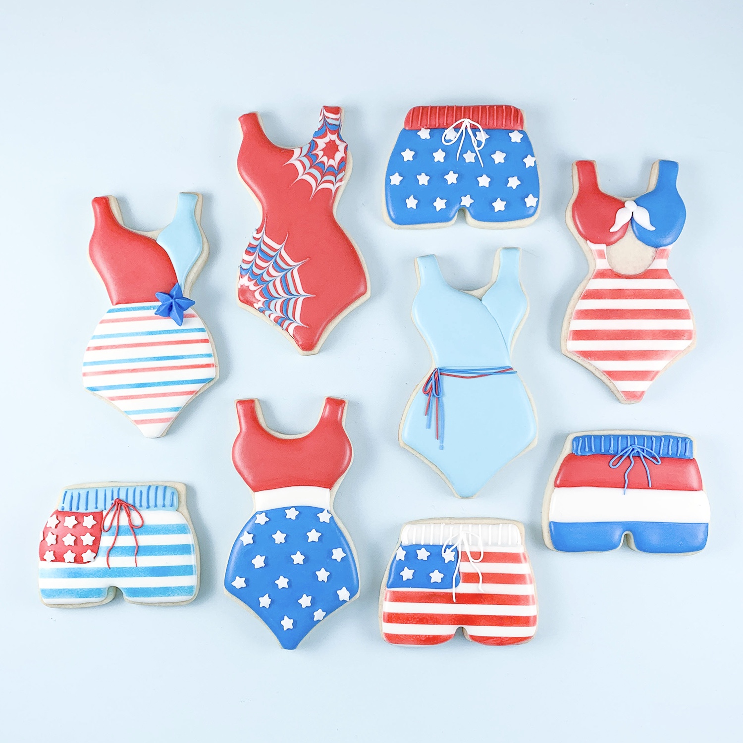 Patriotic Swimming Cookie Set