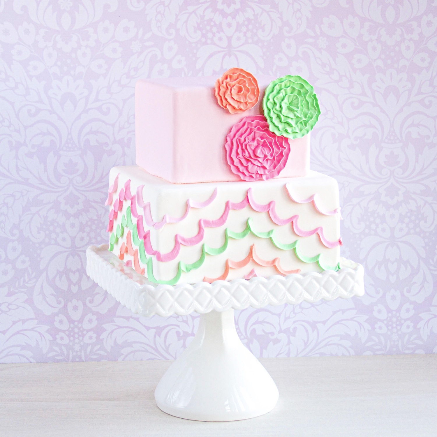 Floral Square Cake