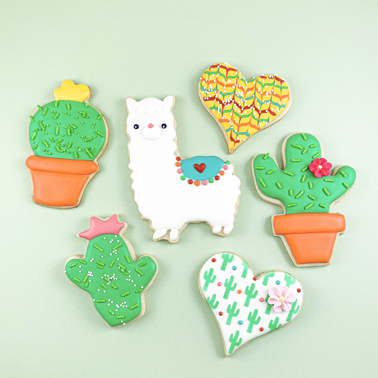 Cactus & Llama Cookies