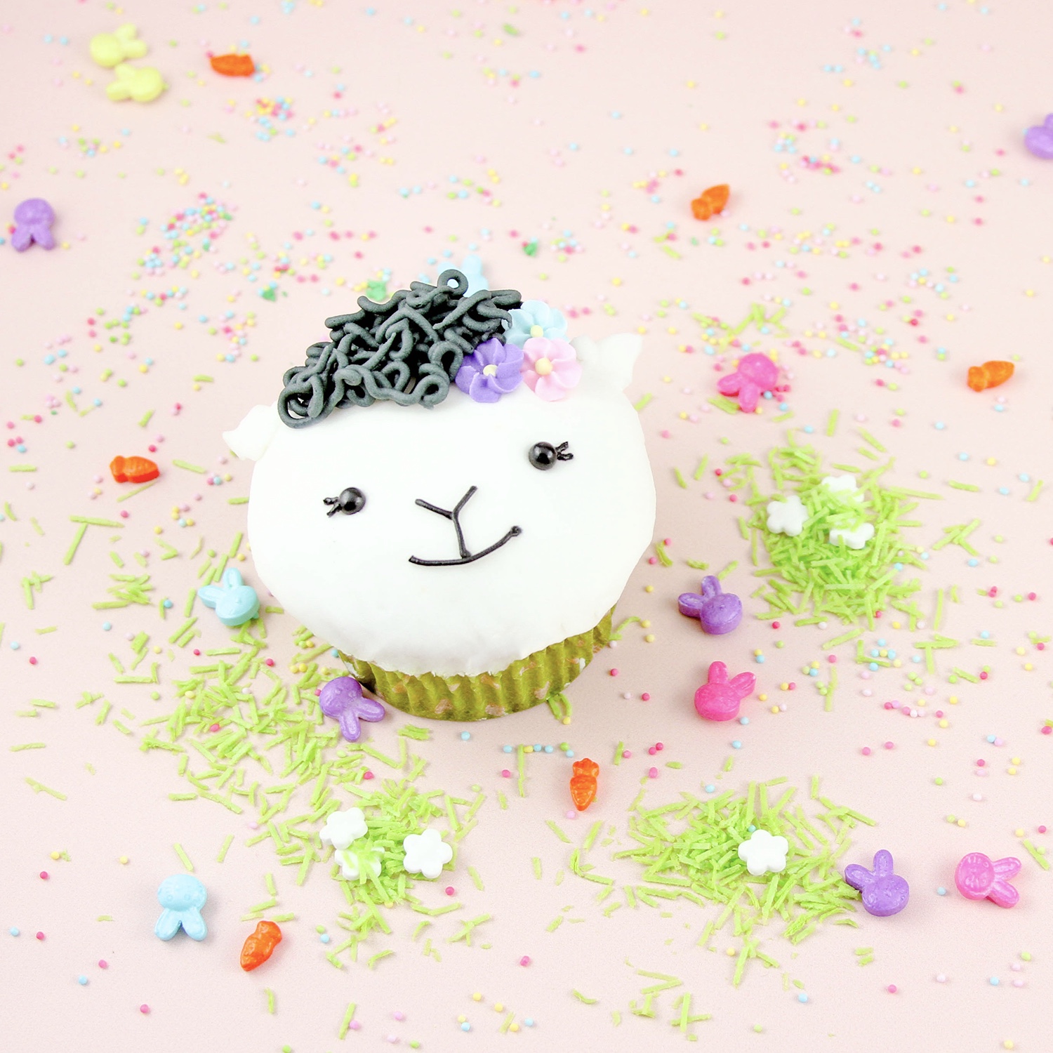 Lamb Face Cupcake