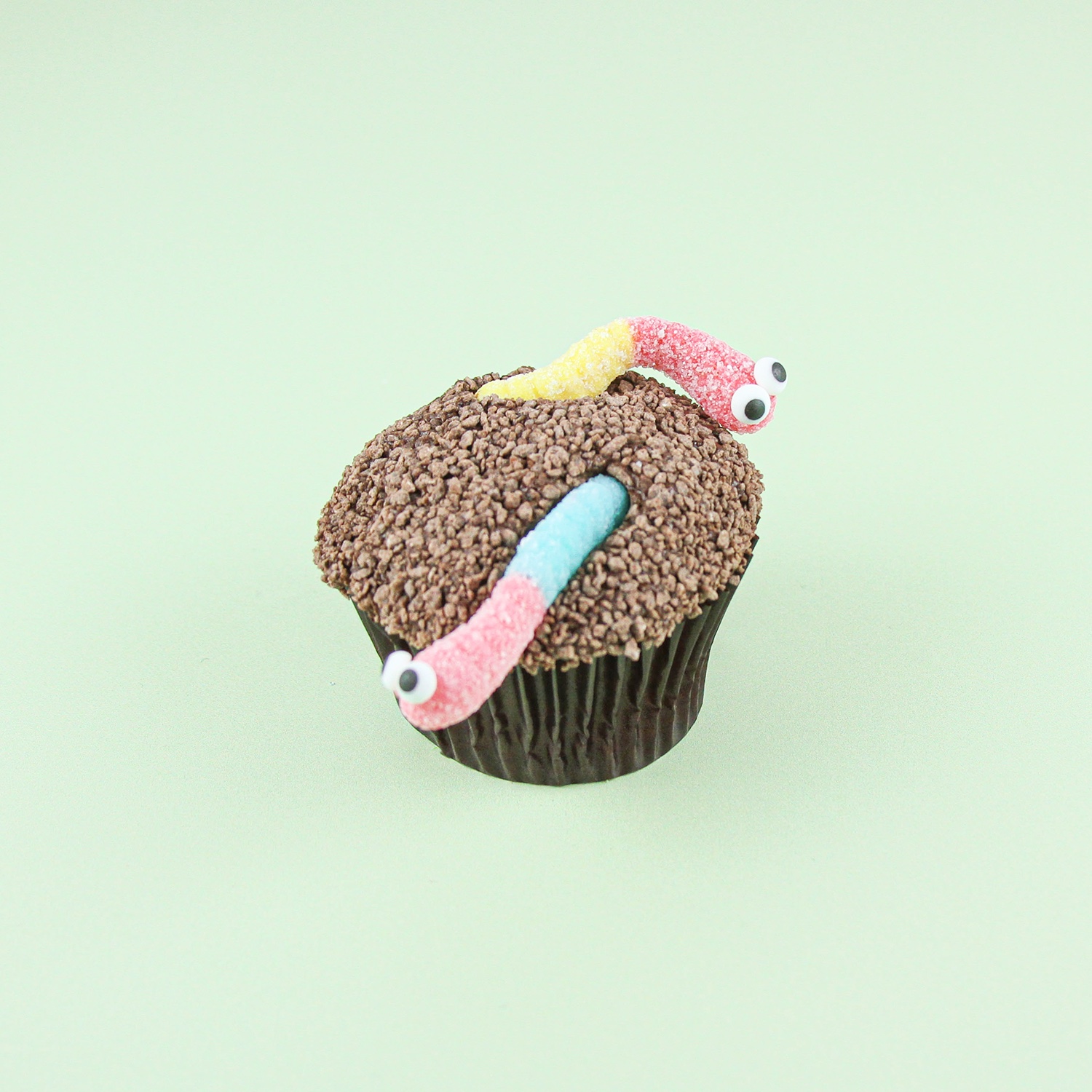 Cute Worm Cupcake