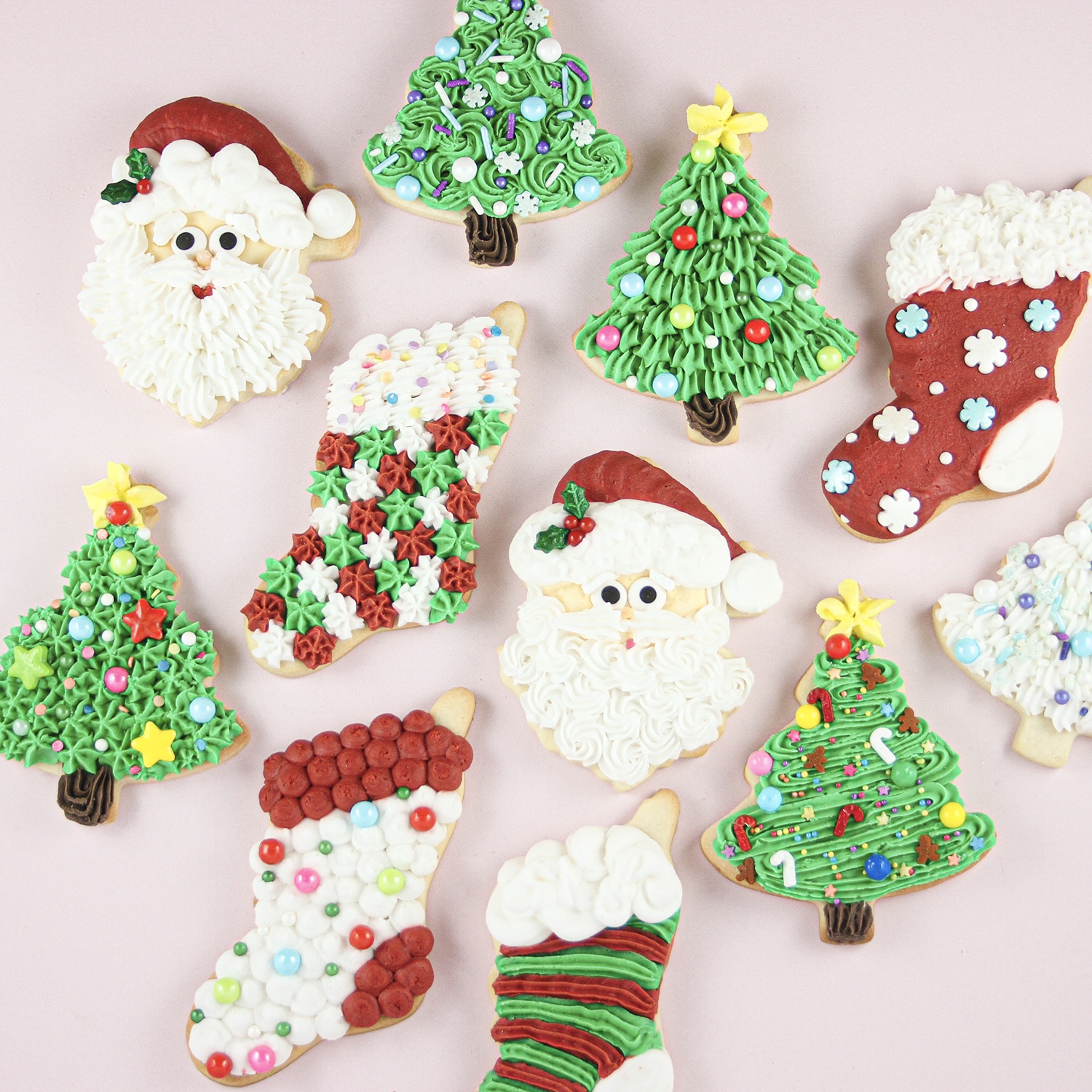 Fun Buttercream Christmas Cookies