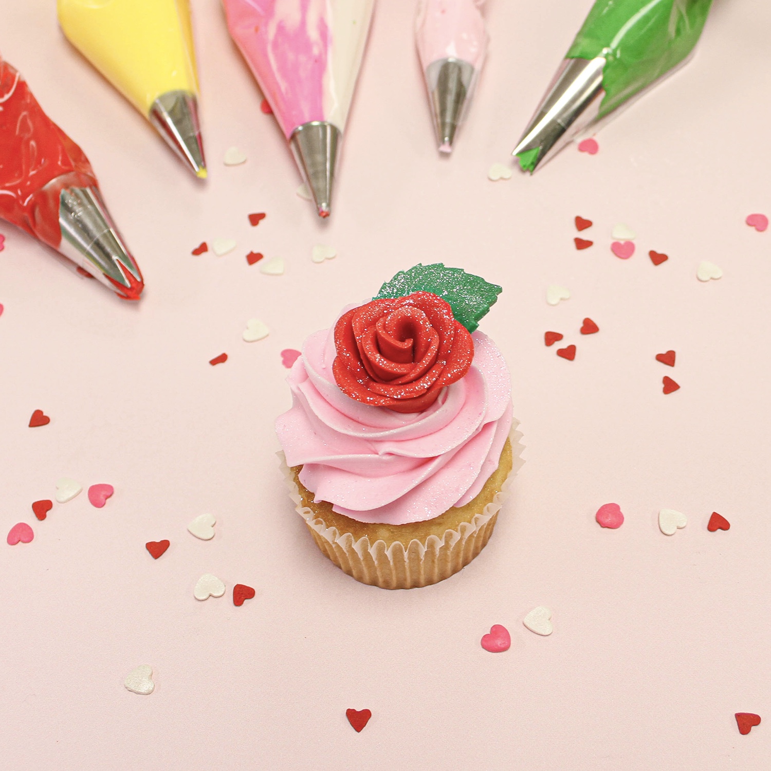 Glitter Rose Cupcake