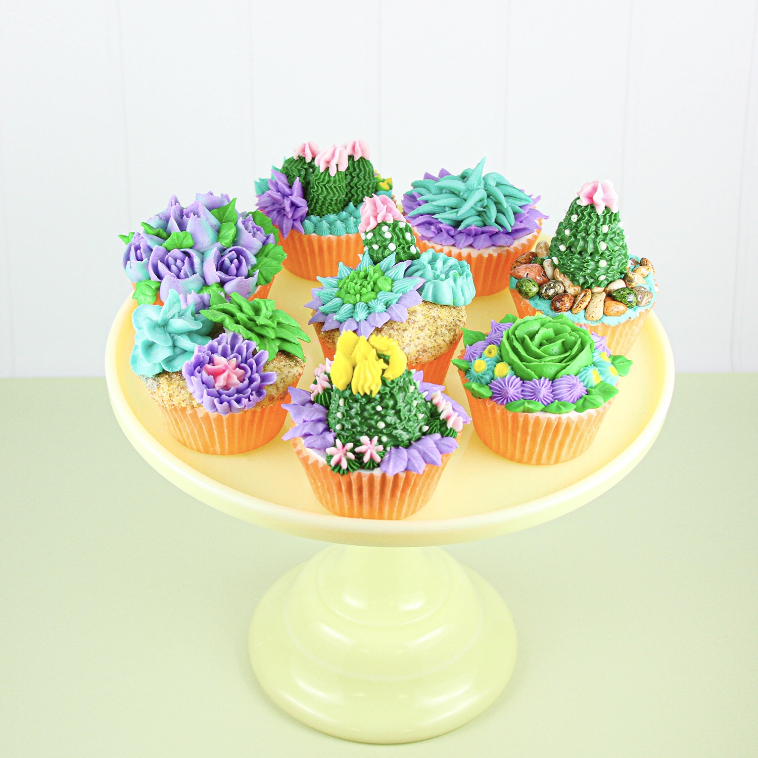 Succulent Garden Cupcakes