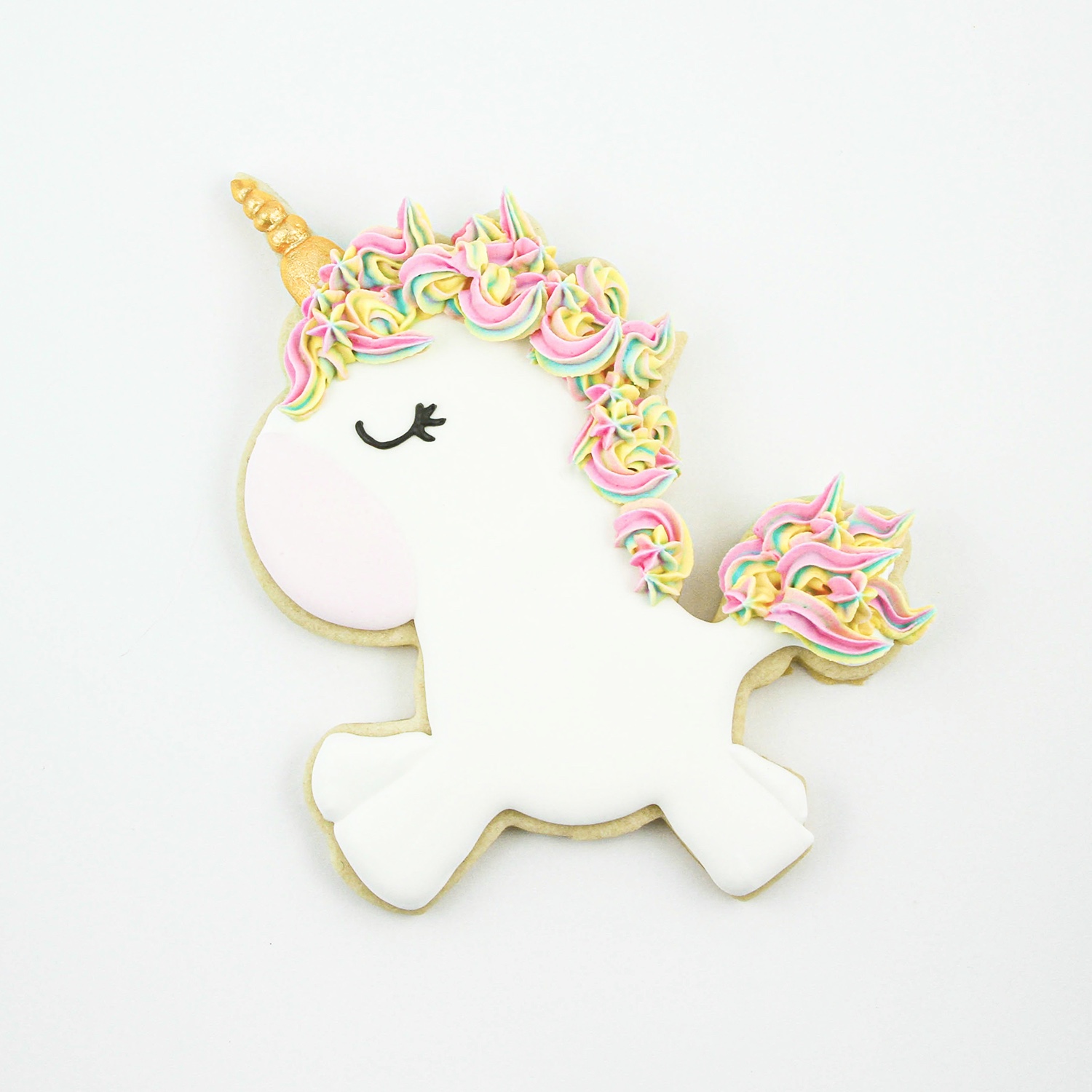 Rainbow Unicorn Royal Icing Cookie