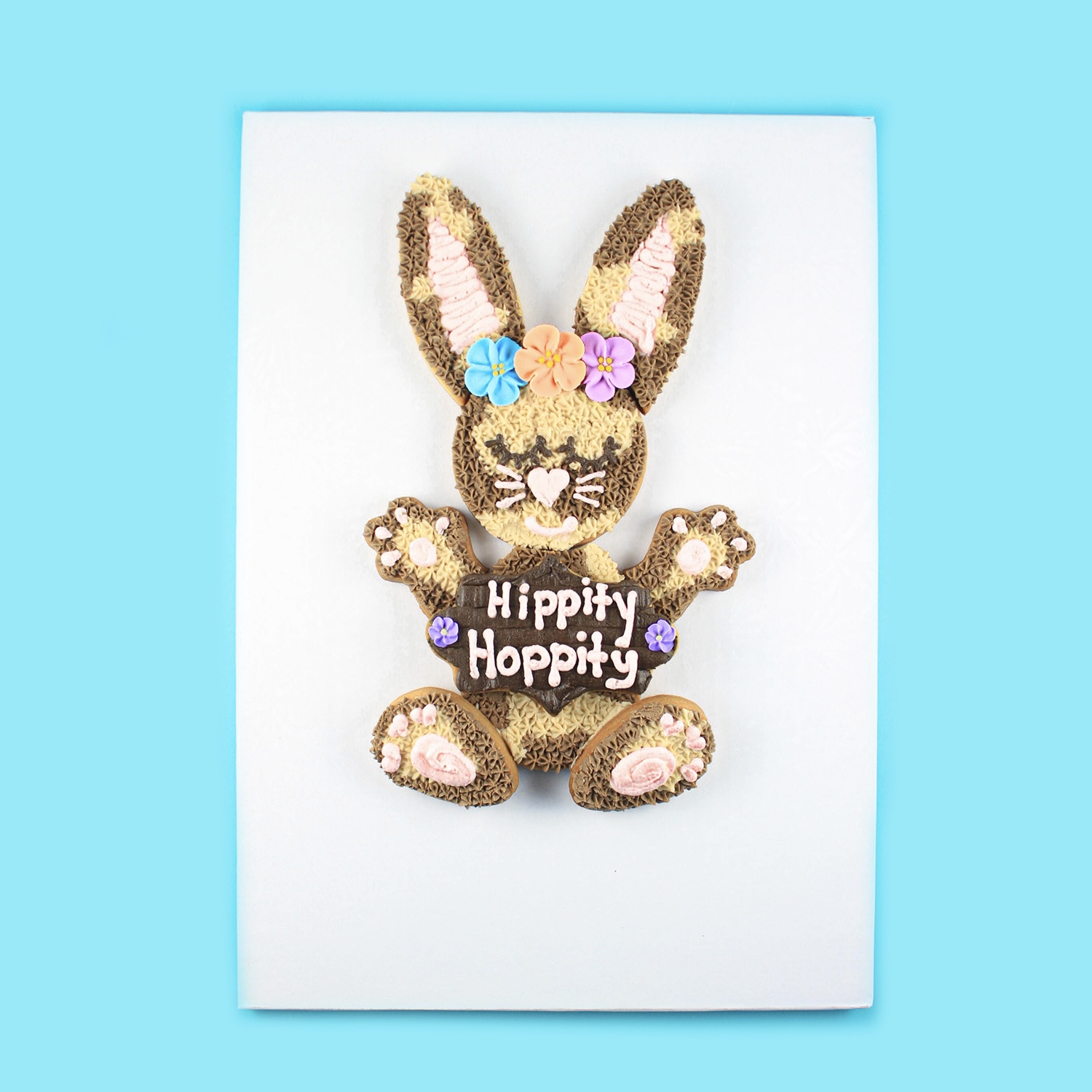 Buttercream Decorated Cookie Puzzle of a Bunny