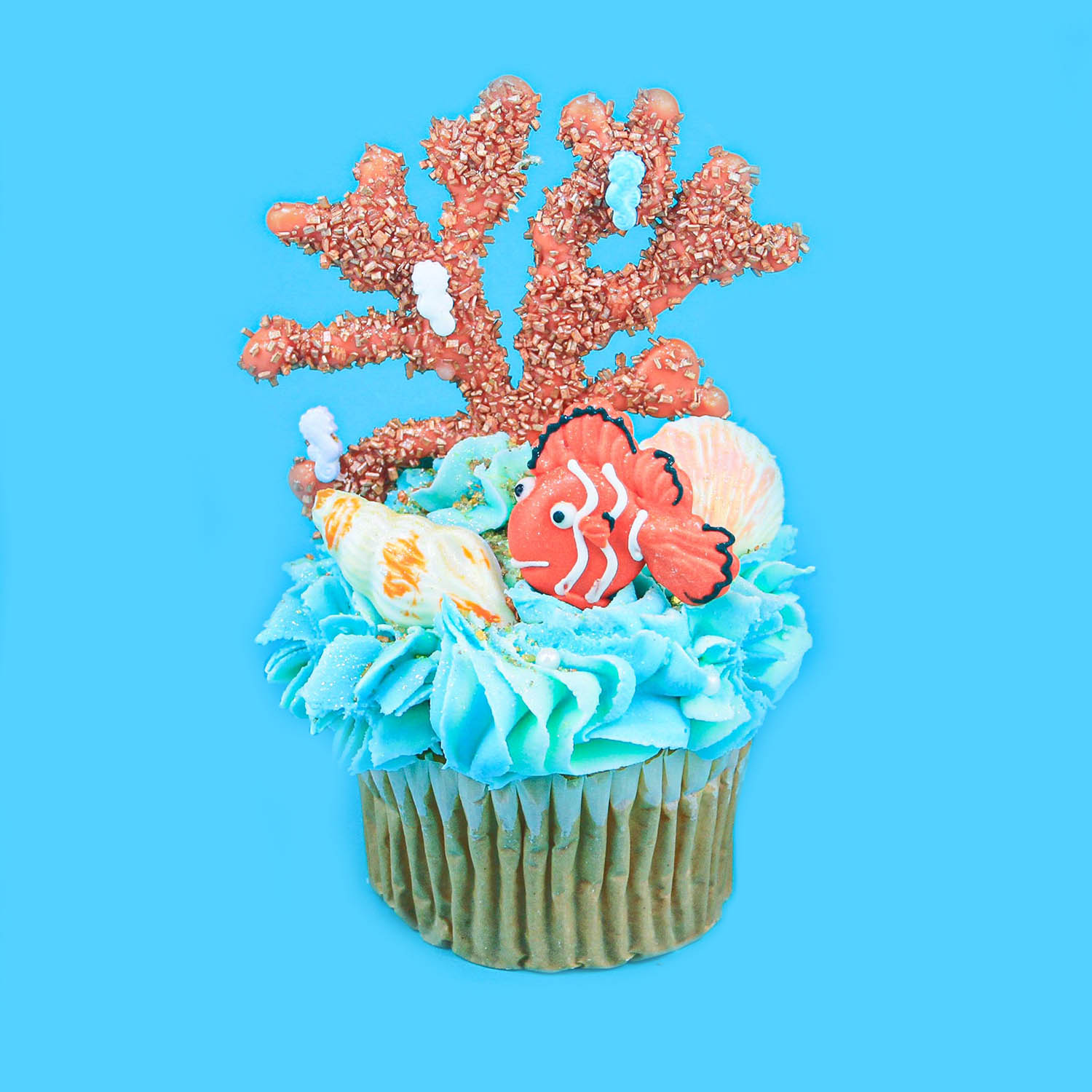 Coral Reef Cupcake