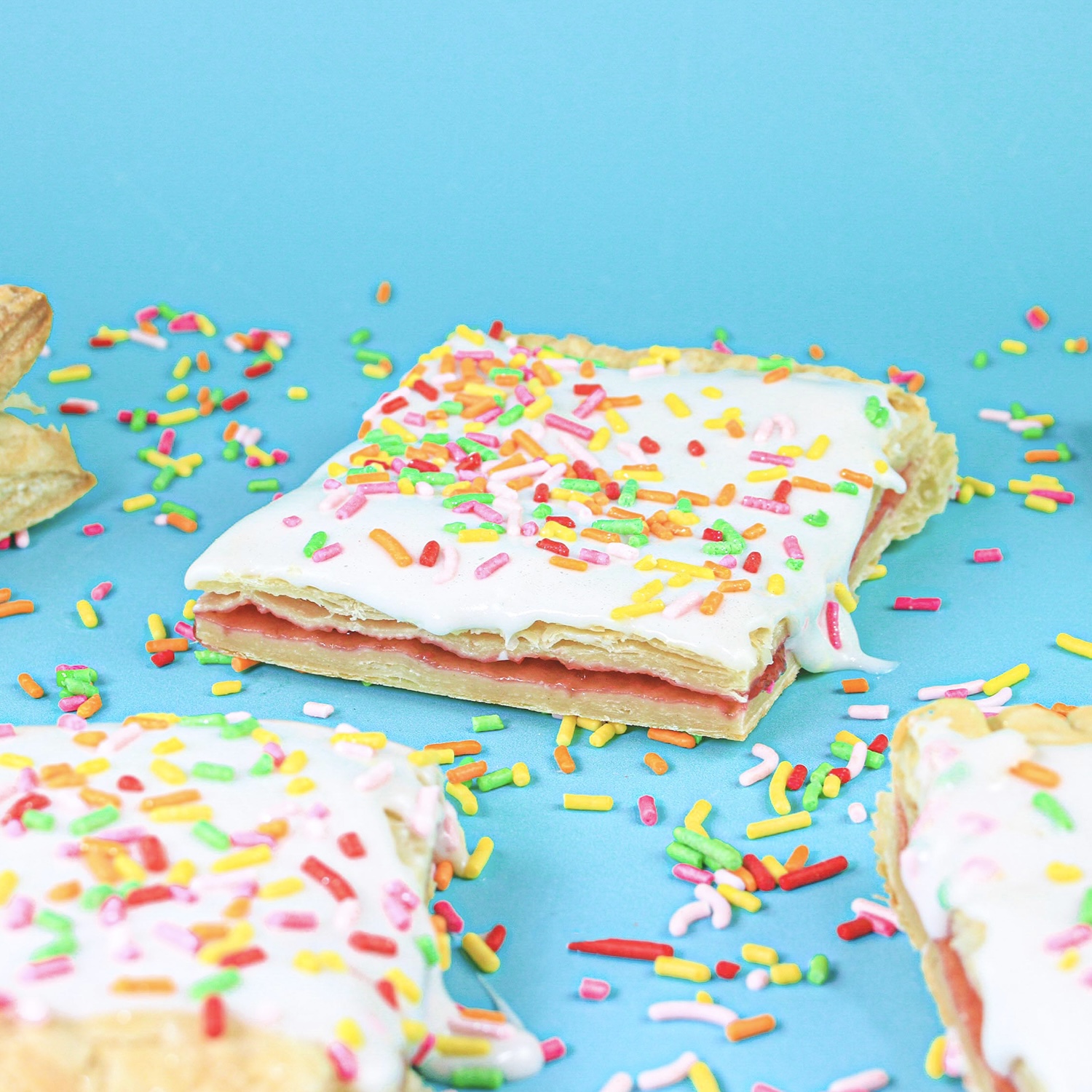 slices of strawberry toaster pastry to see filling