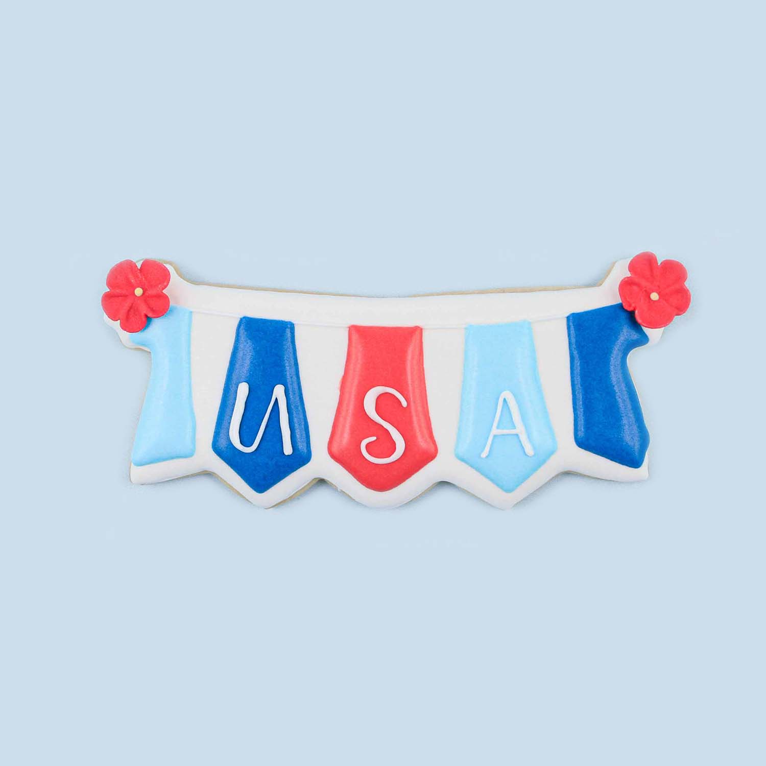 U S A Patriotic Banner Cookie