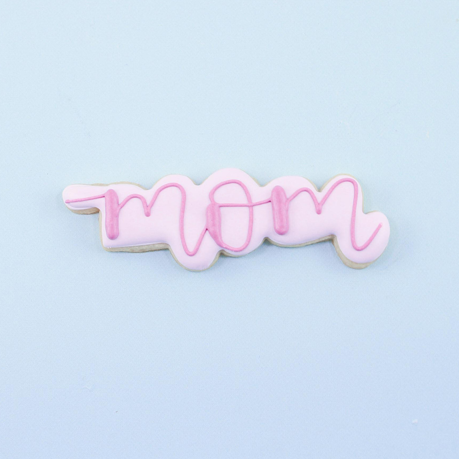Royal Icing Decorated MOM cookie