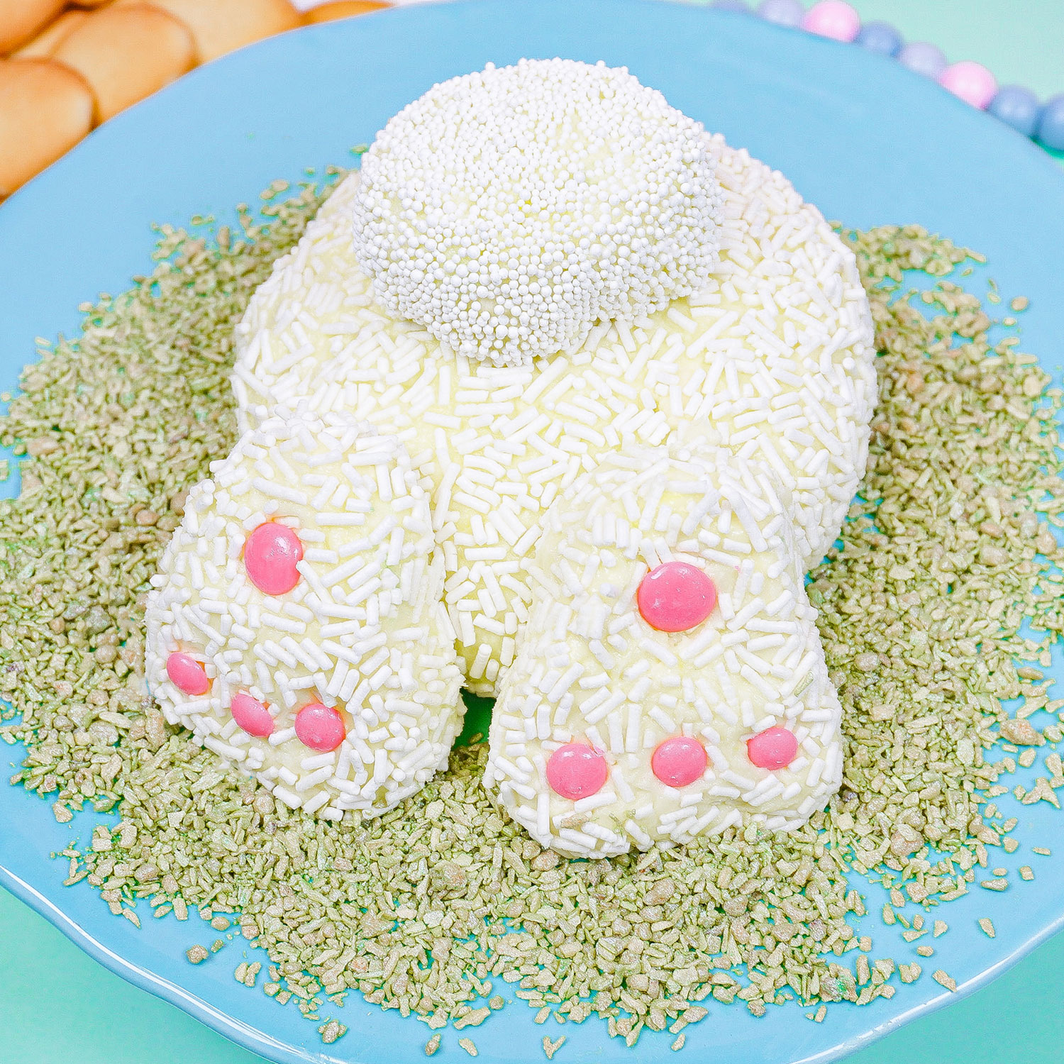 Bunny Butt Shaped Cheeseball for Easter