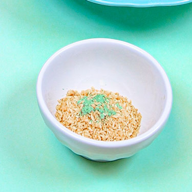 coconut crunch with green luster dust