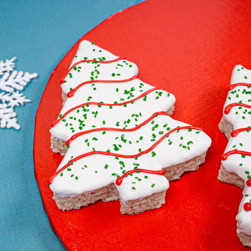 christmas tree rice krispie treat