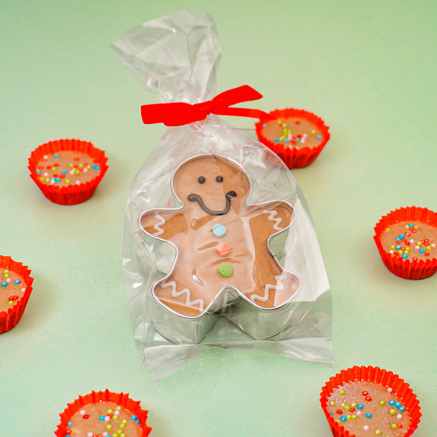 Cookie Butter Meltaway in Gingerbread Cookie Cutter in Cello Bag