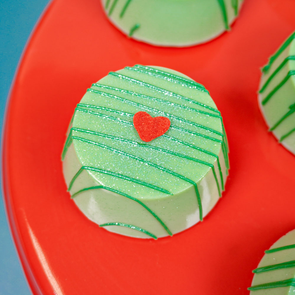 chocolate covered oreo covered in green chocolate