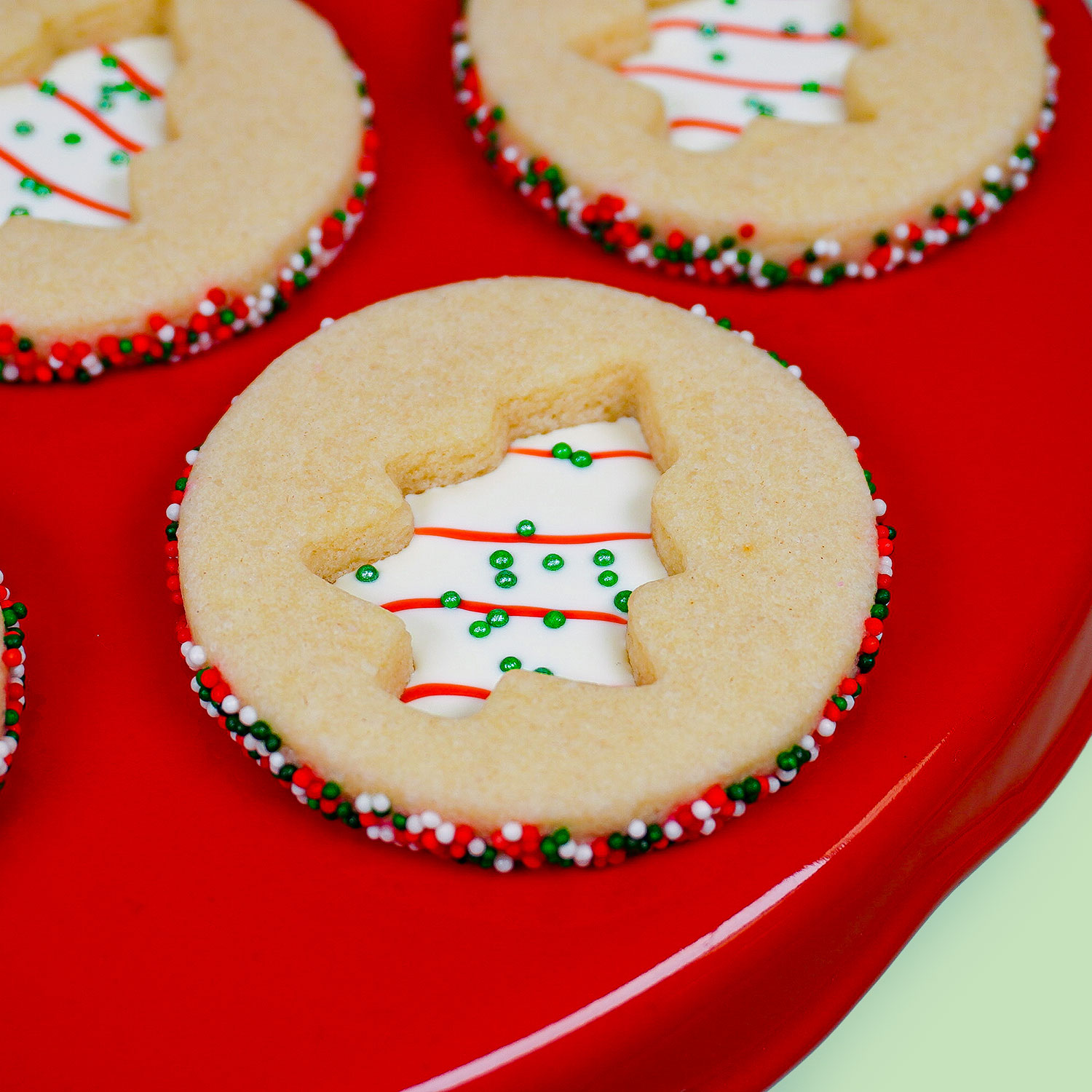 Christmas Tree Cut-Out Sugar Cookies