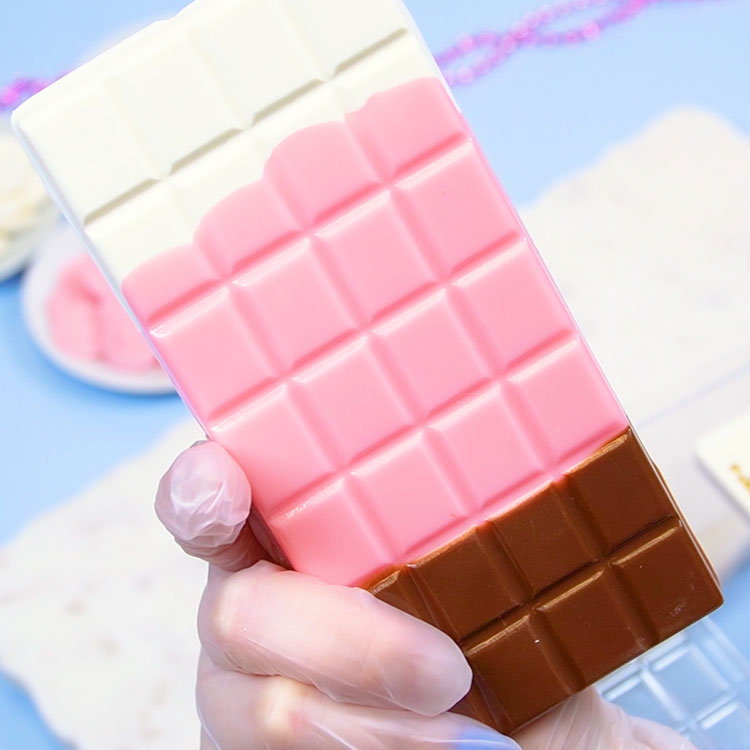 removing chocolate bar from mold