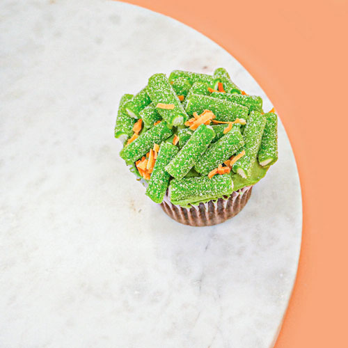 green bean casserole cupcake