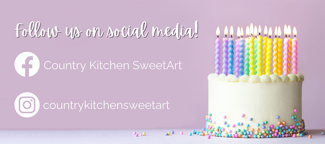 Follow Country Kitchen SweetArt on all your favorite social media