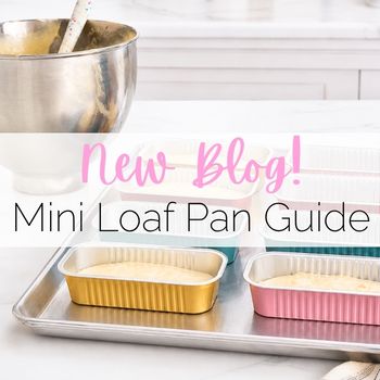mini loaf pans being prepared to bake