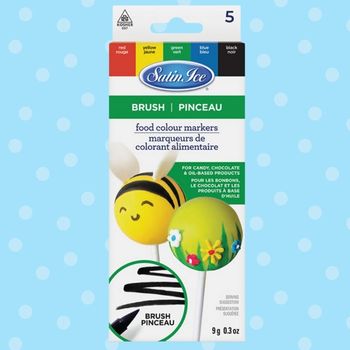package of 5 edible markers for chocolate
