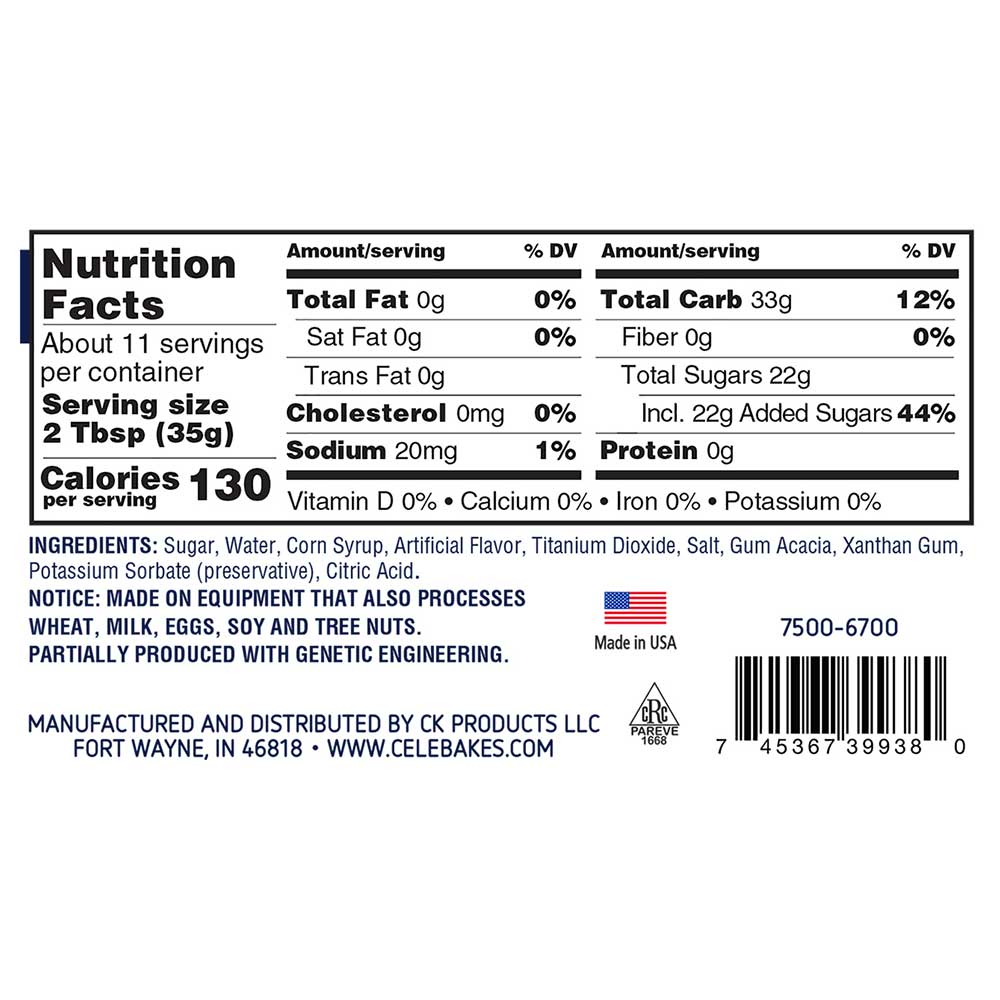 White Ready to Use Royal Icing for Flooding Cookies CKSA