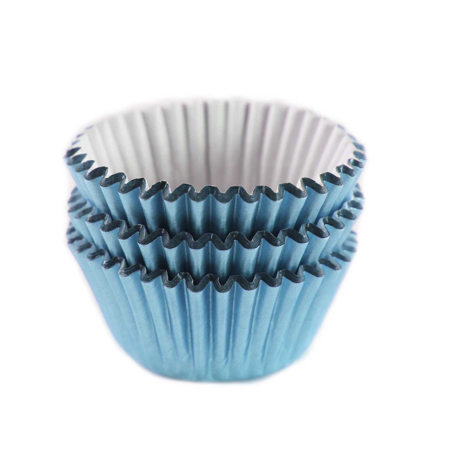 Light Blue Mini Cupcake Liners  Light Blue Midi Baking Cups, Greaseproof  Wrappers Bulk - Sweets & Treats™