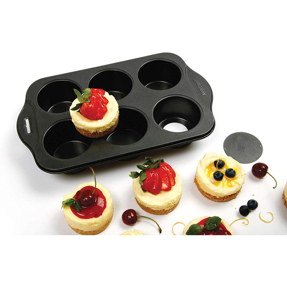 New Norpro Nonstick Mini Cheesecake Pan with Handles, 12 count