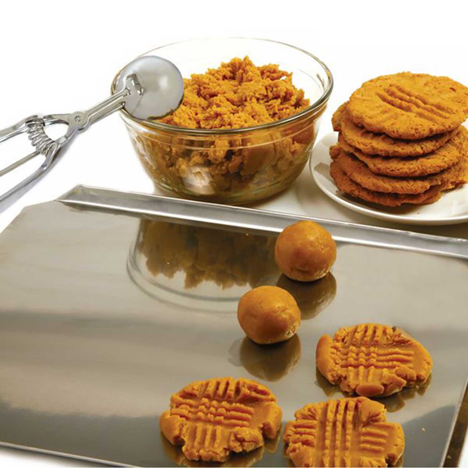 Mini Cookie Scoop Stainless Steel by Ultra Cuisine - Cookie Scoops for Baking - Small Cookie Scoop - Teaspoon Cookie Scoop - Cookie Dough Scoop 